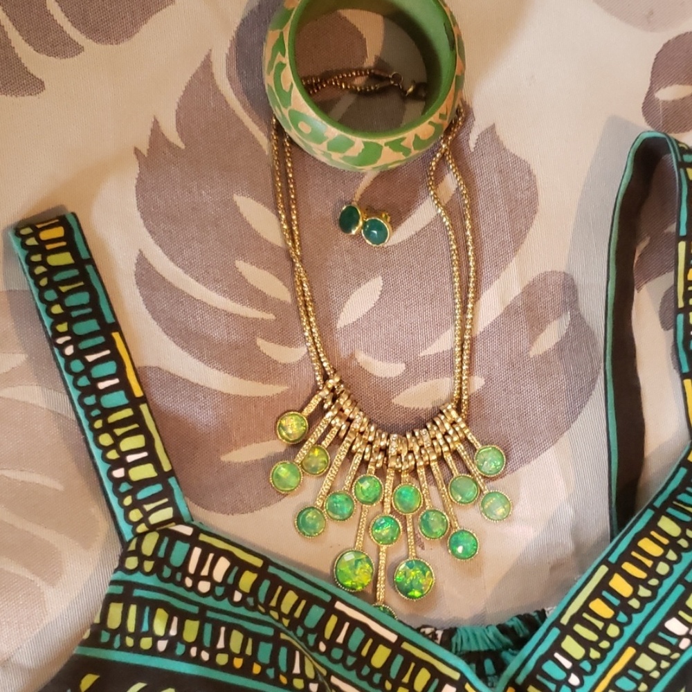 Green Floral Dress